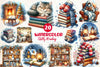 Chilly Reading Day Clipart Bundle