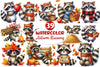 Autumn Raccoons Clipart Bundle 4