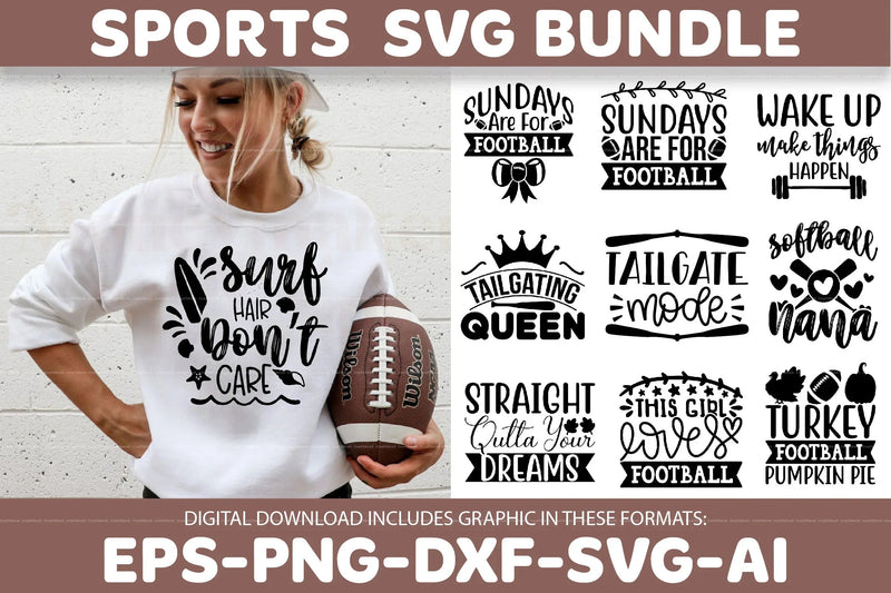 Sports Design SVG Bundle - CraftNest - Digital Crafting and Art