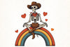 Cowgirl Skeleton Clipart Bundle