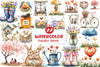 Cozy Romantic Spring Clipart Bundle