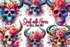 Skull With Horns Clipart Bundle