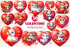 Valentine Animals Clipart Bundle