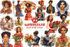 Vintage Black History Month Woman Clipart Bundle