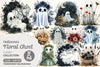 Halloween Floral Ghost Clipart Bundle 3