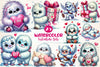 Valentine Cute Yeti Clipart Bundle