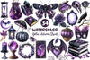 Black & Purple Gothic Autumn Clipart Bundle 2