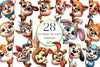 Crazy Animals Peeking Around Corner Clipart Bundle