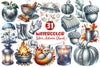 Silver Autumn Clipart Bundle 2