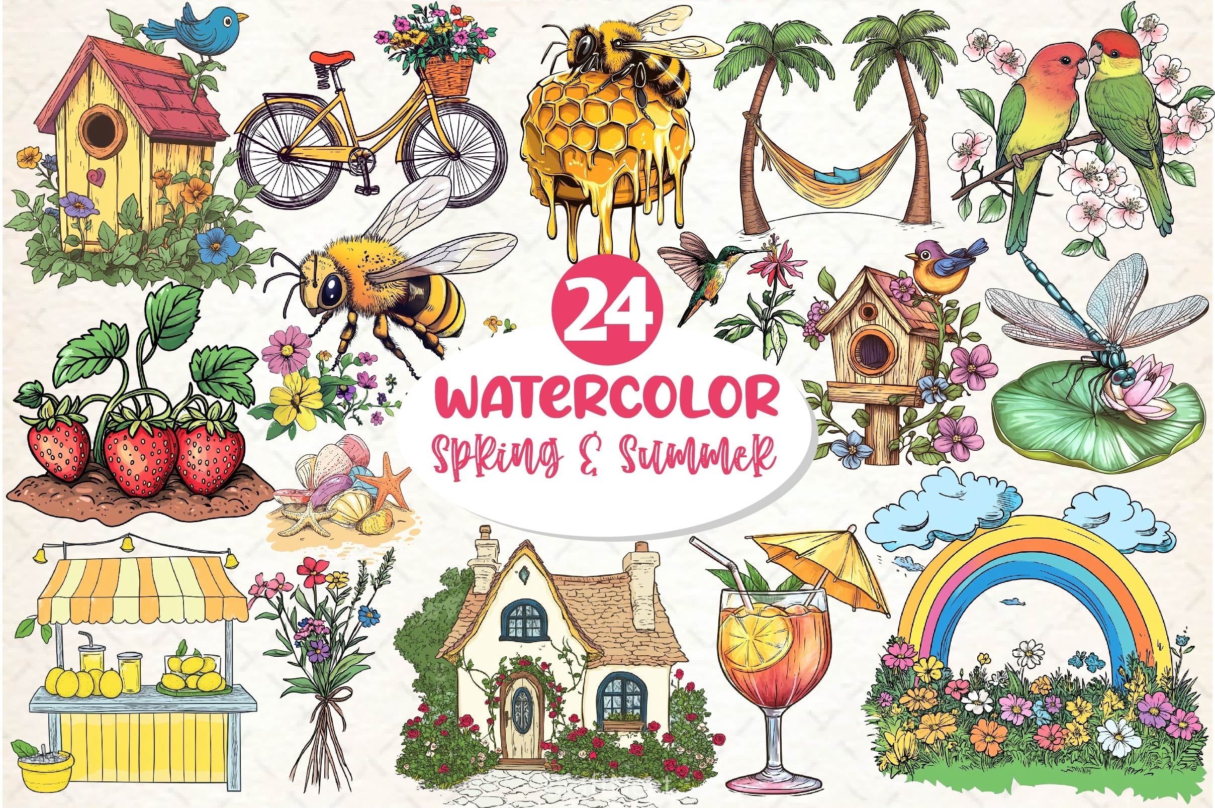 Spring Summer Collection Clipart Bundle 2