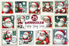 Postage Stamp Santa Claus Clipart Bundle 2