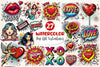 Pop Art Valentines Day Clipart Bundle 2