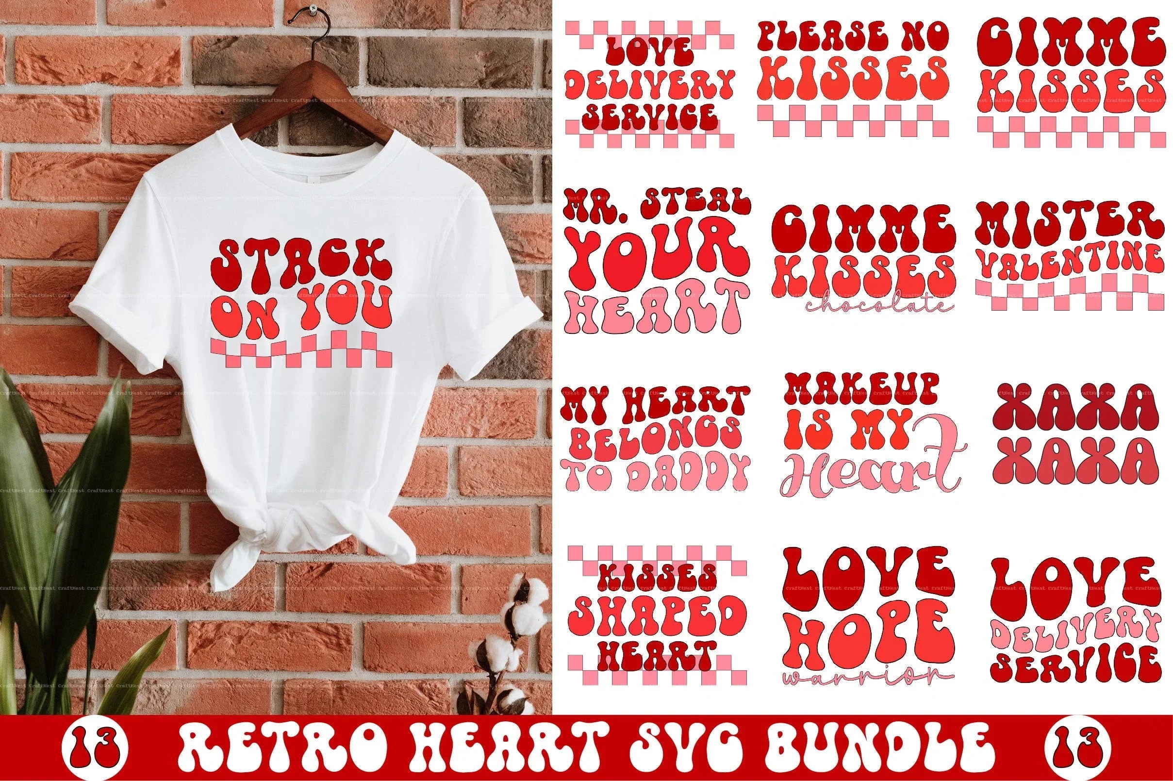 Retro Heart SVG Bundle