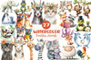 Quirky Friendship Animals Clipart Bundle