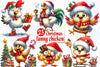 Christmas Funny Chicken Clipart Bundle