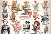 Funny Animal On Toilet Clipart Bundle