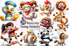 Crazy Funny Animals Clipart Bundle 2