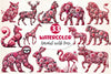 Valentines Day Animal With Rose Clipart Bundle