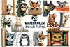 Quirky Animals Peeking Around Corner Clipart Bundle 2
