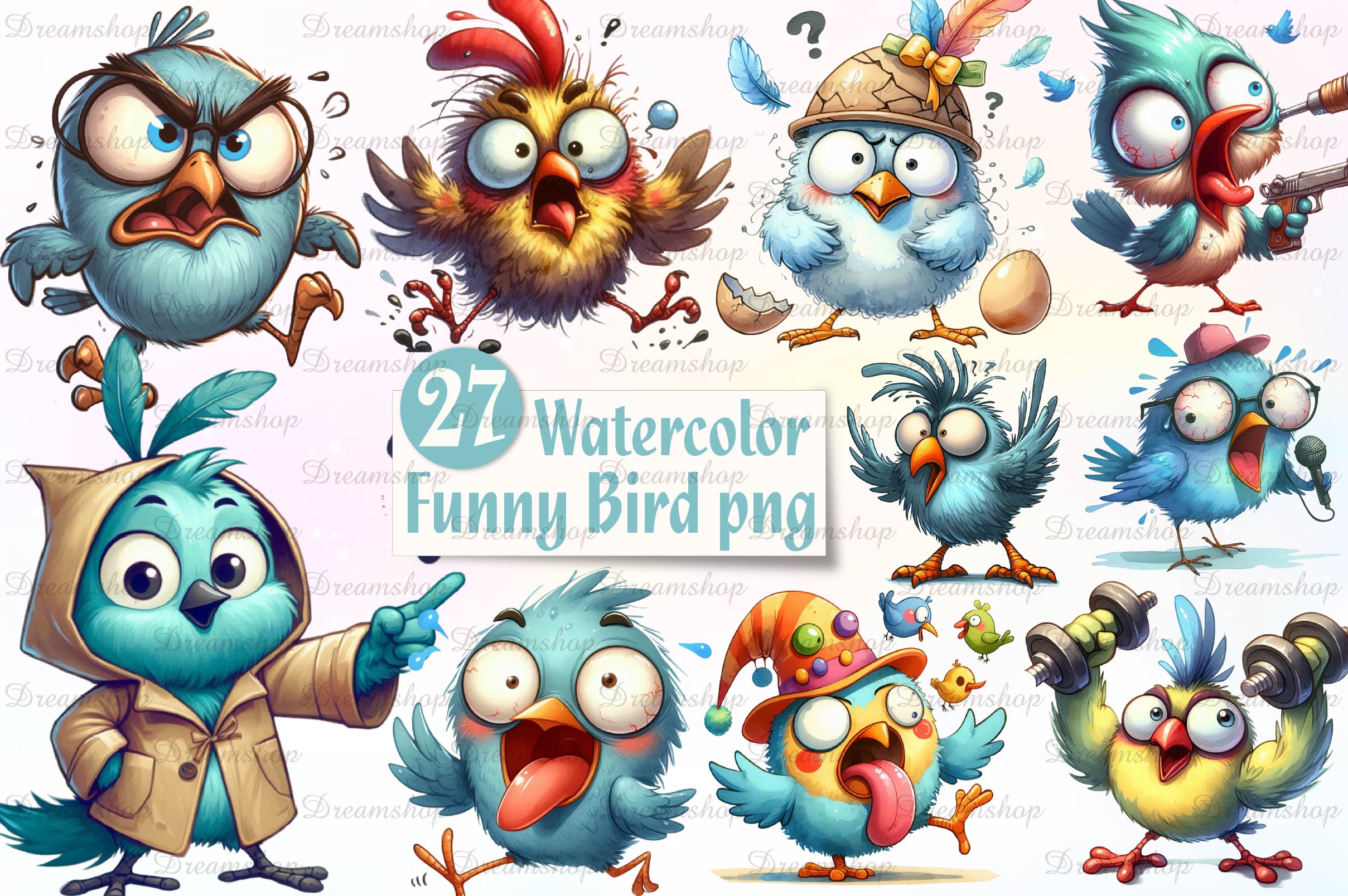 Funny Bird Funny Bird Clipart Bundle 2