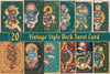 Vintage Style Deck Tarot Card Clipart Bundle