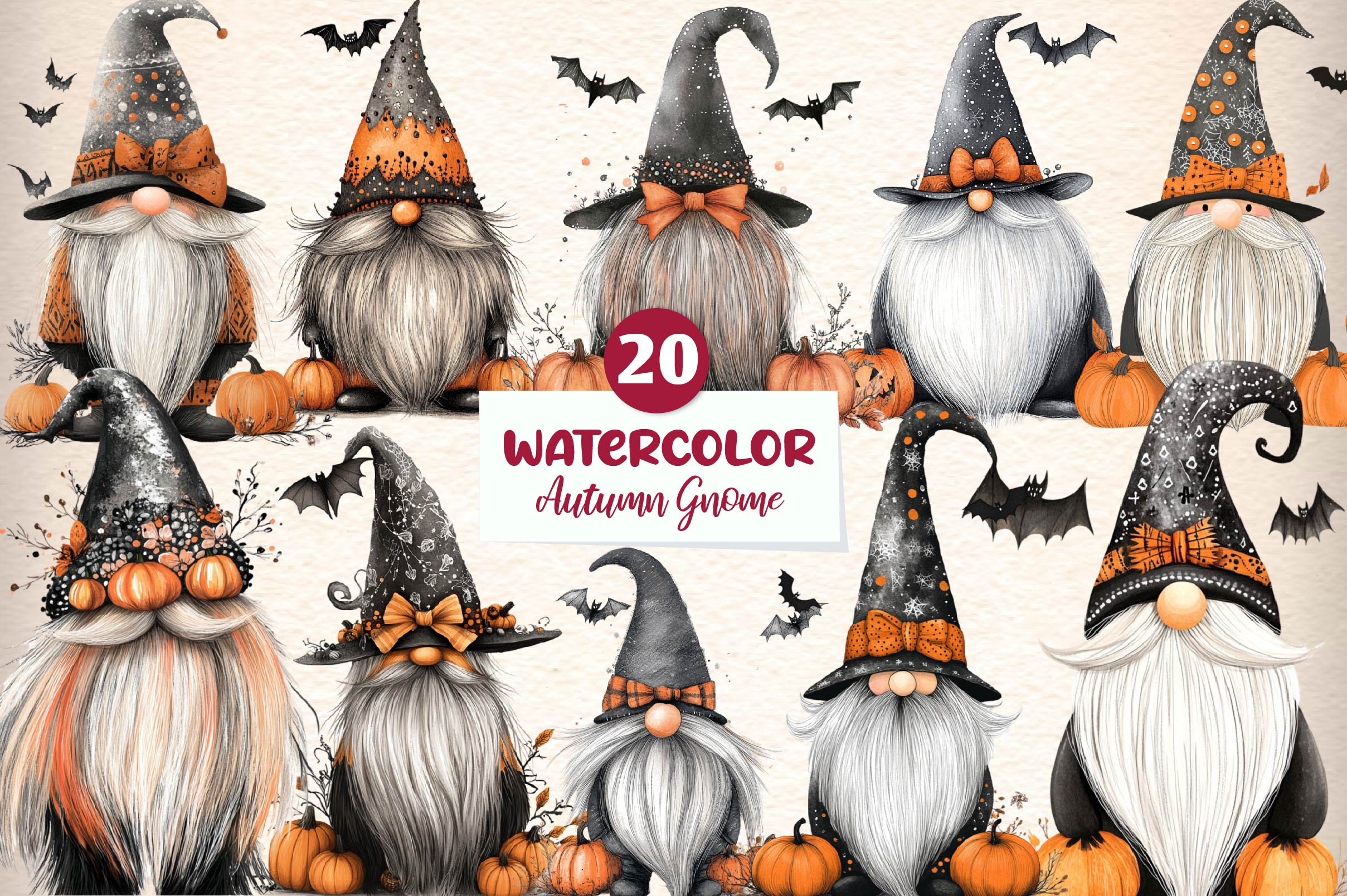 Autumn Gnome Clipart Bundle