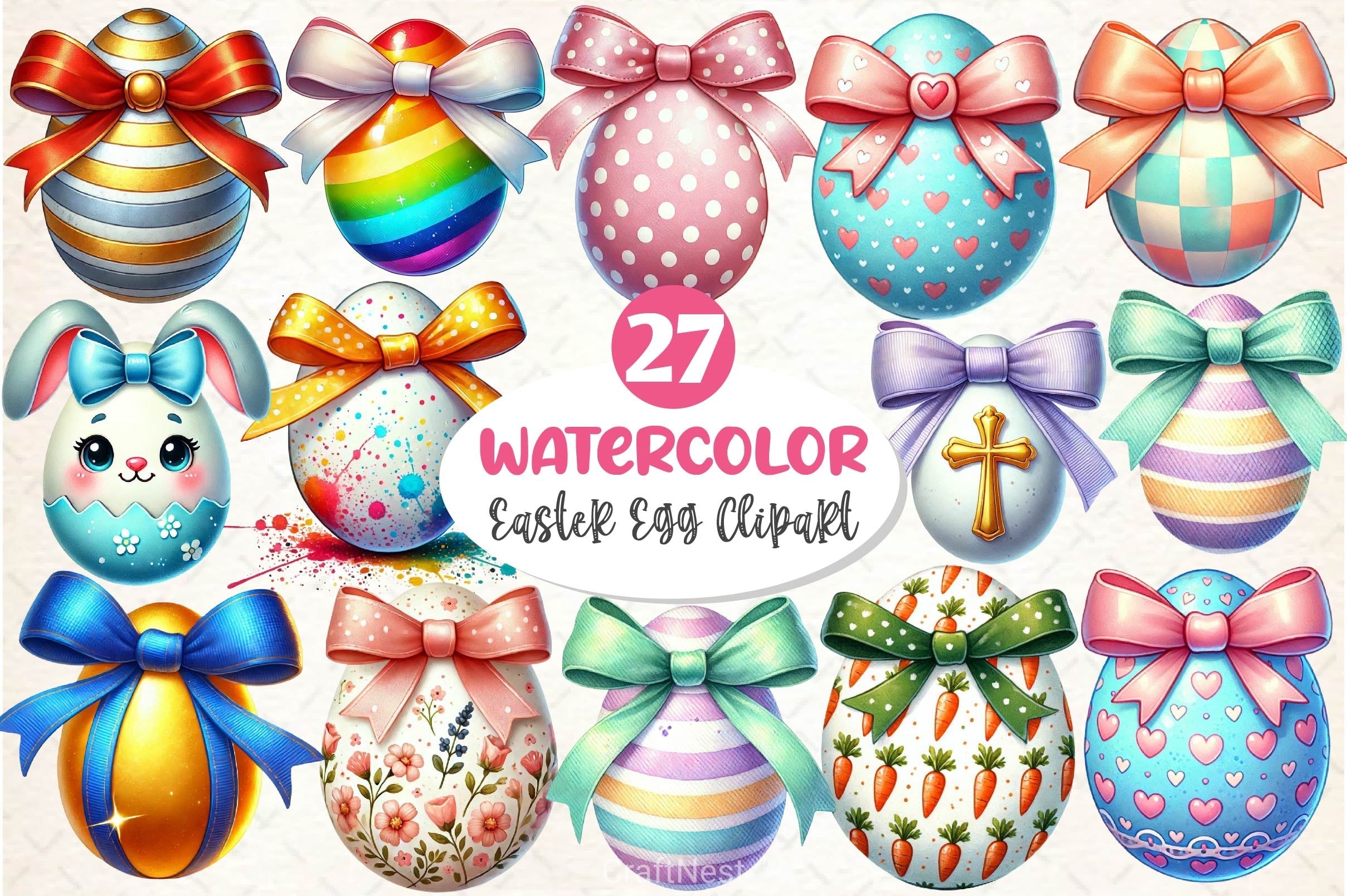 Easter Egg Easter Clipart Bundle 4