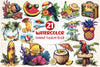 Tropical Summer Vacation Beach Clipart Bundle