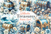 Blue And Ivory Treasures Clipart Bundle