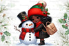 African American Christmas Girl Clipart Bundle 20