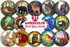 Round Stained Glass Forest Animals Clipart Bundle 2