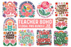 Teacher Boho Floral SVG Bundle