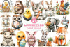 Cute Crochet Easter Animal Clipart Bundle