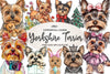 Cute Yorkshire Terrier Clipart Bundle