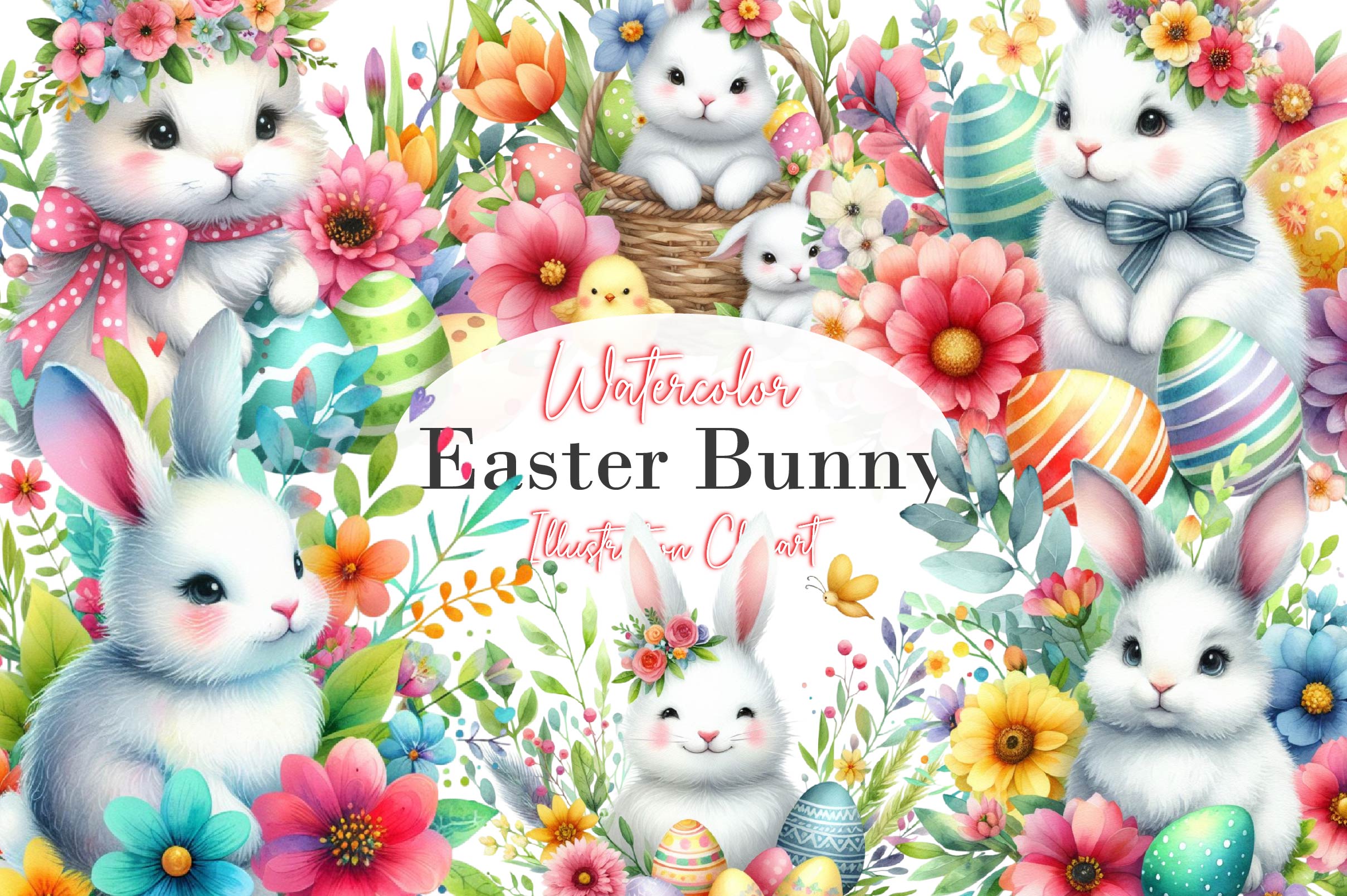 Easter Bunny Clipart Bundle 10