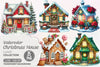 Christmas House Clipart Bundle 2