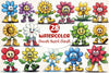 Flowers Mascot Clipart Bundle 2