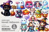 Kawaii Baby Halloween Clipart Bundle