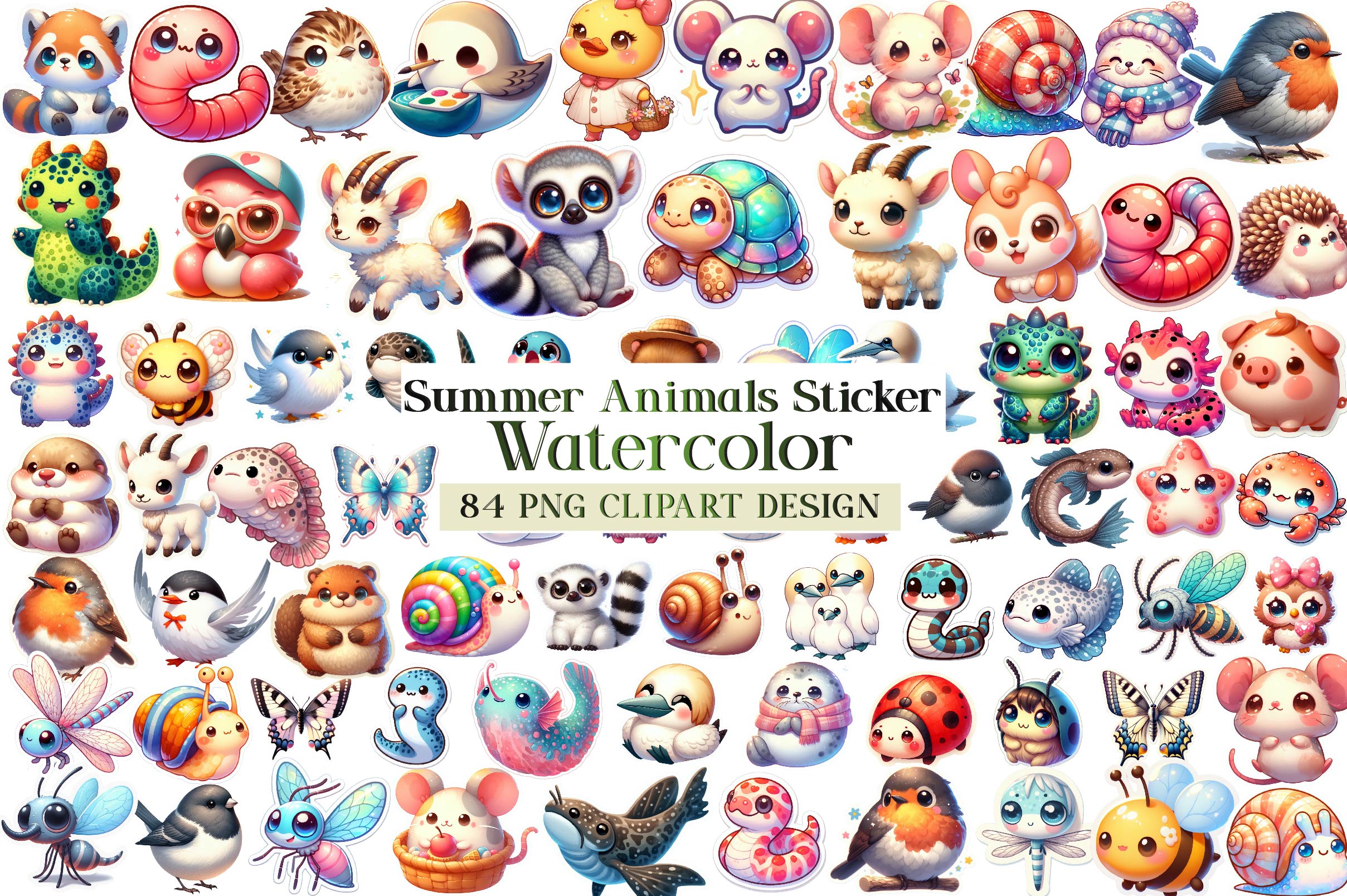 Summer Animals Sticker