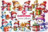 Christmas Cute Snowman Clipart Bundle 6