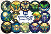 Lunar Moth And Moon Round Stained Glass Clipart Bundle 2