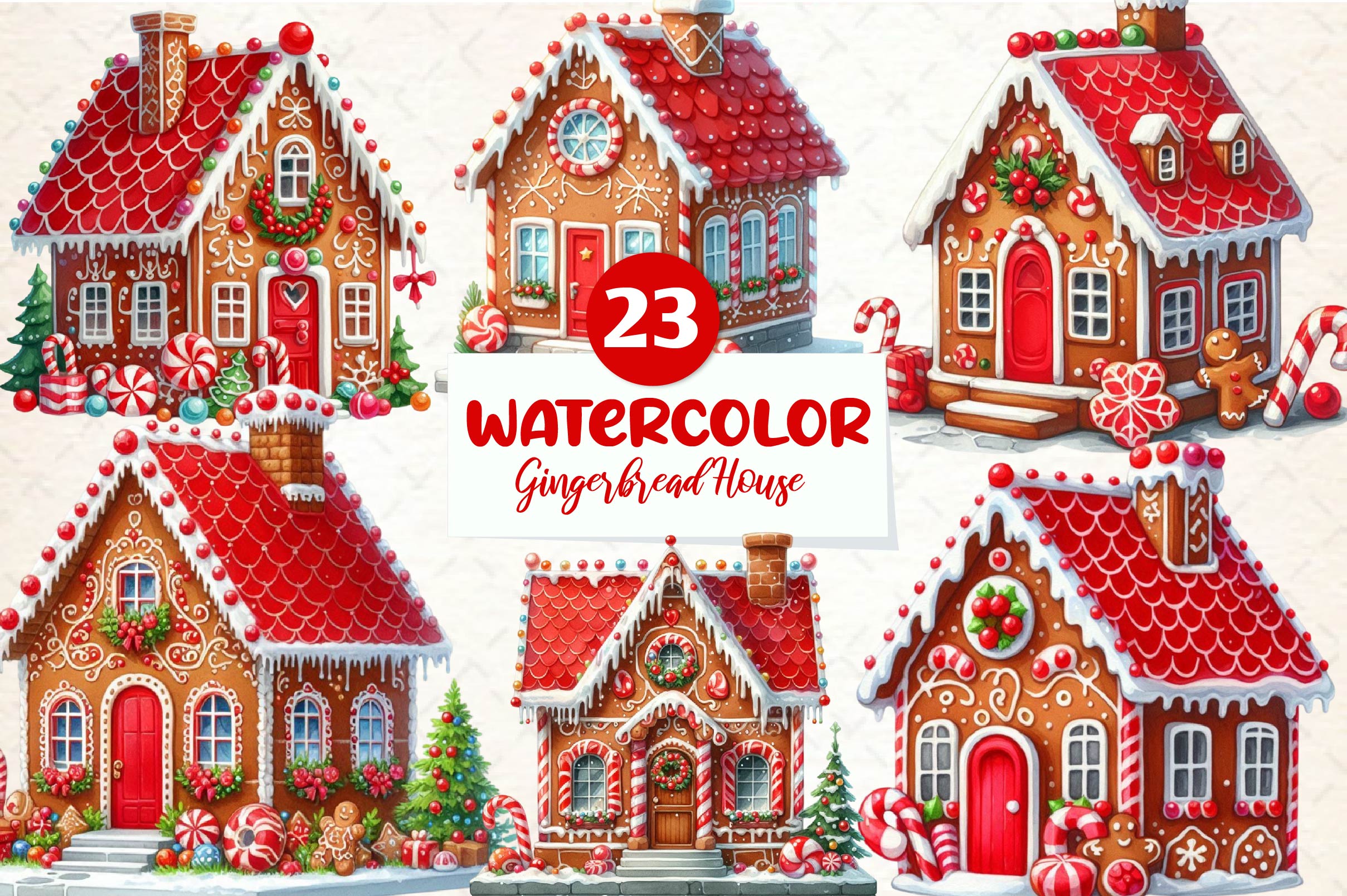 Gingerbread House Clipart Bundle
