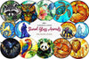 Round Stained Glass Animals Clipart Bundle