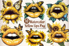 Yellow Lips Clipart Bundle