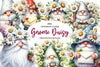 White Gnome Daisy Clipart Bundle