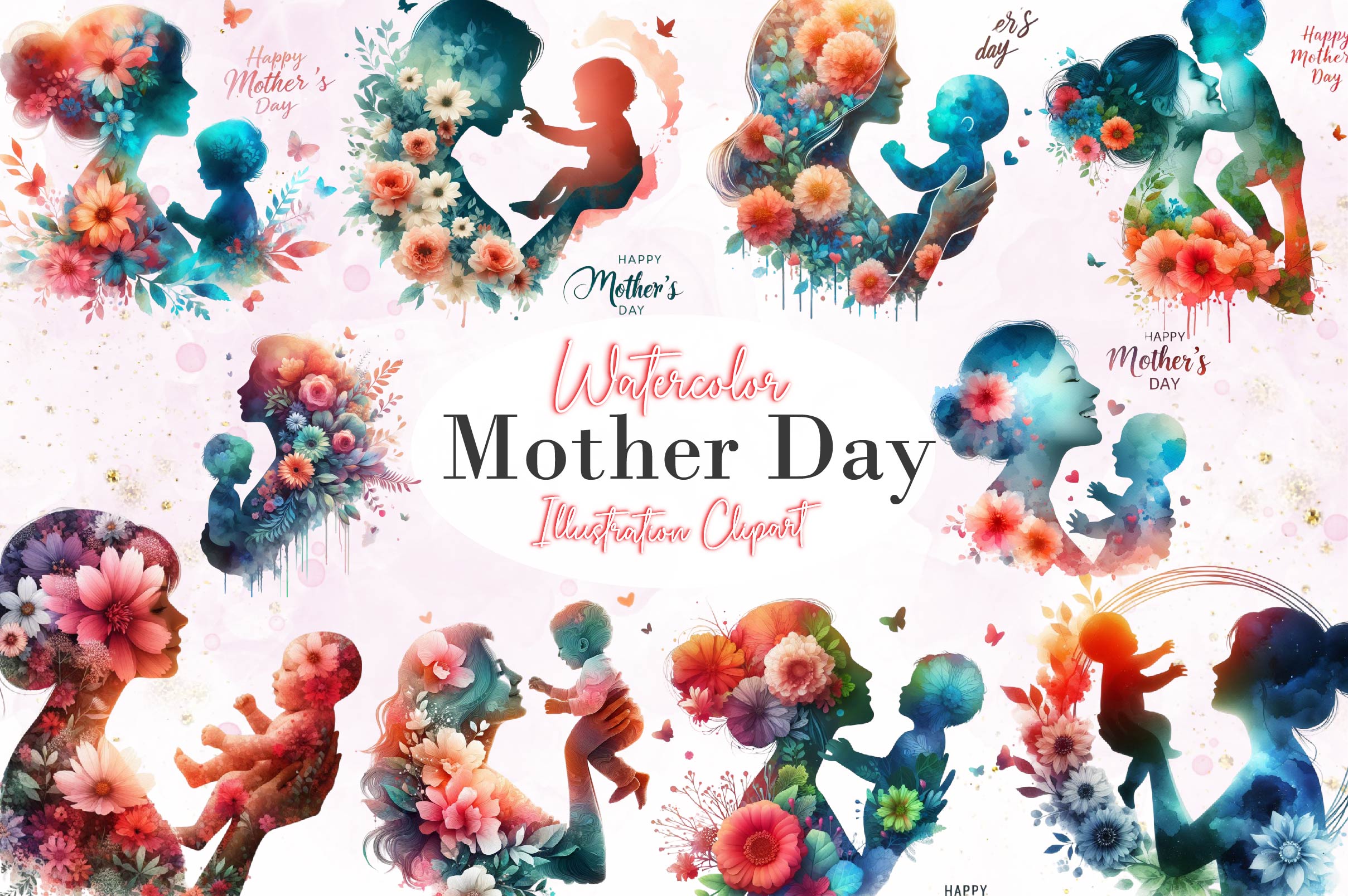 Mother Day Clipart Bundle
