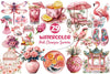Pink Chinoiserie Summer Clipart Bundle 3