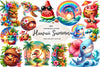 Cute Hawaii Summer Beach Clipart Bundle