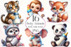 Baby Animals With Milk Bottle Clipart Bundle