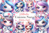 Unicorn Nurse Clipart Bundle